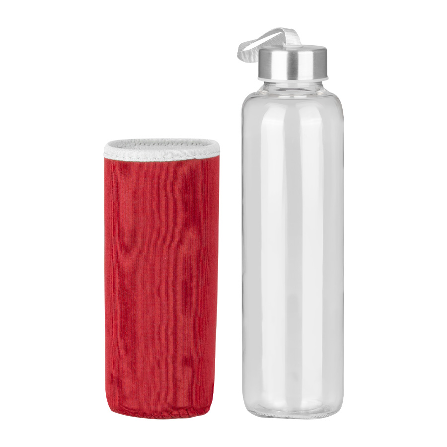 Botella de Vidrio Borosilicato con Funda de Neopreno 580cc